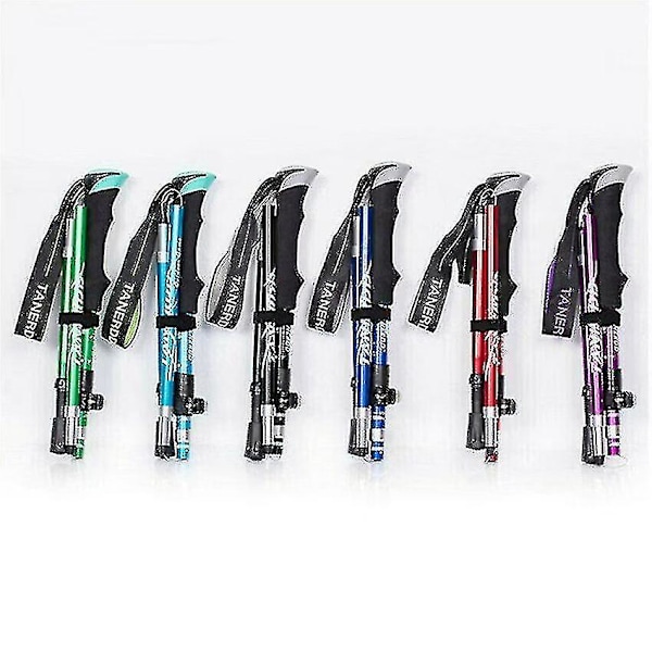 5-sektions Foldbar Trekking Stave Vandrestav Vandring Naturehike Antishock Fiis