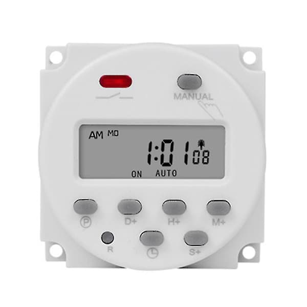 1 Sekund Intervall 12V Digital LCD Timerbryter 7 Ukentlig Programmerbar Tid Relé Programmerer CN101S