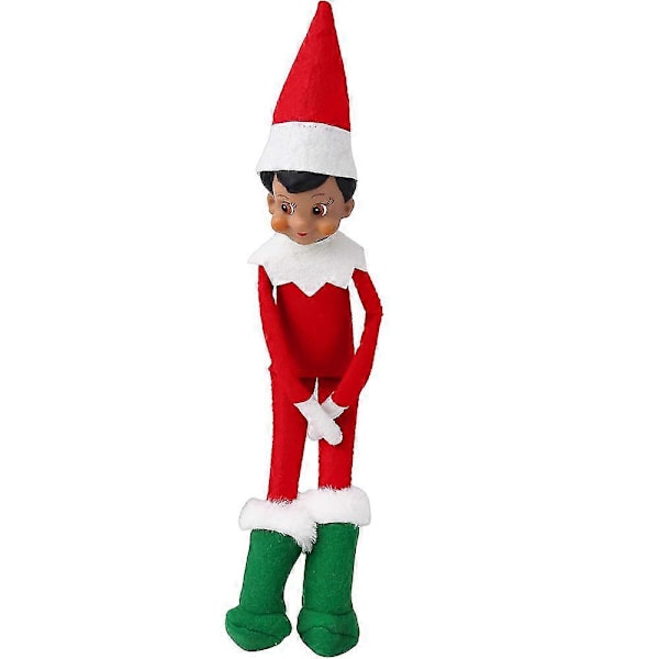 Elf Dukke Julepynt Børnegave Overraskelse Plyslegetøj Jule Reindeer Elves Pink Rød Farver_ai Green boots