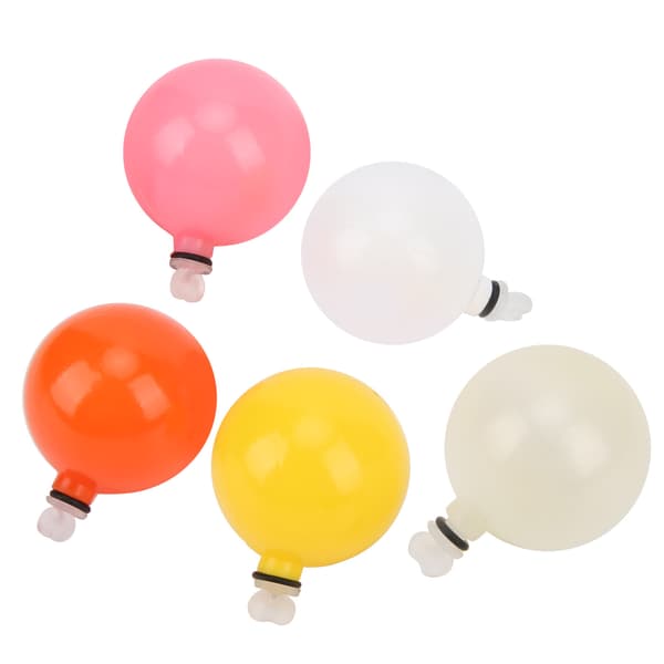 5 stk. Plastikk Stick On Float Foam Tear Drop Bobber Tube Strike Indicator Fluefiskedeler
