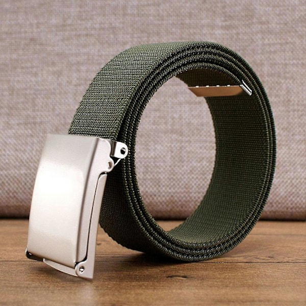 Canvasbälte Lätt att Öppna Unisex Canvas Web Belt för Utomhusbruk Khaki