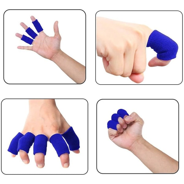 Finger Cot Sports elastiska knogskydd Blue 20pcs