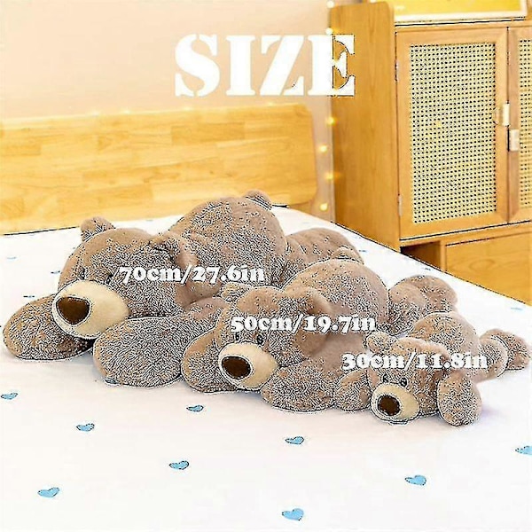 Vektet Angst Dinosaur Plysj Leketøy Kastepute/søt Dinosaur Utstoppede Dyr Dukke For Gutter Jenter-utmerket Brown Bear 30cm 11.8 inch