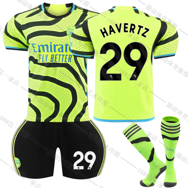 23/24 Ny säsong Borta Arsenal F.C. HAVERTZ Nr 29 Barn Jersey-paket Barn-26
