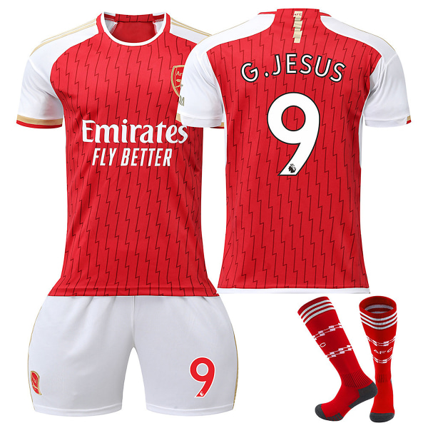 23/24 Ny säsong Hem Arsenal F.C. G.JESUS Nr 9 Barn Jersey-paket Barn-18