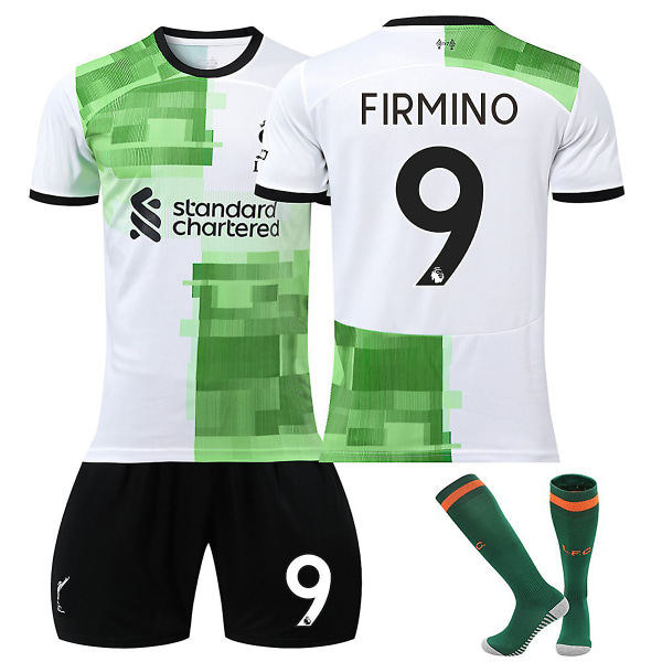 23/24 Ny sesong Borte Liverpool F.C. FIRMINO Nr 9 Barn Jersey-pakke Barn-18