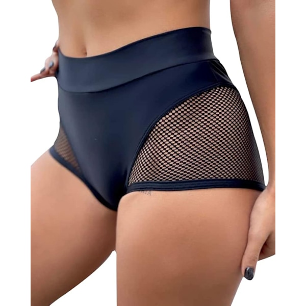 Dame Cut Out Yoga Shorts Scrunch Booty Bukser Høj Talje BSSM XL