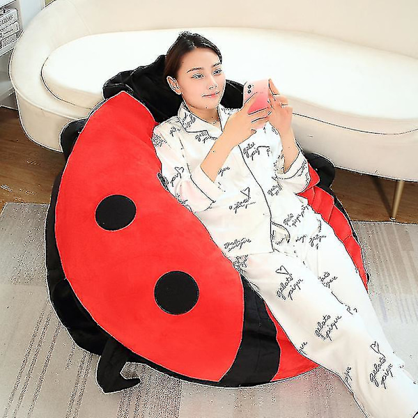 100cm Bærbar Insektplysj Leke Marihøne Fylt Pute Morsom Fest Cosplay Dukke Fylt Myk Plysj Sovepute Barnepresenter (FMY) RTX 100cm