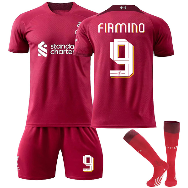 22/23 Europeiska mästerskapen Liverpool F.C. FIRMINO Nr 9 Barn Jersey-paket Barn-16
