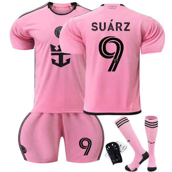 2024-25 Miami Hjemme- og Udebanetrøje nr. 10 Messi 9 Suarez Fodboldtrøje Sportstøj-dragt-nr. 10 + Strømper XL(180-185cm)