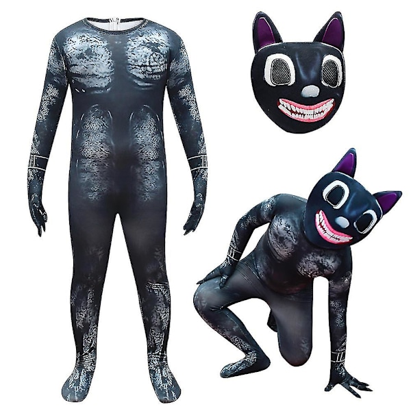4-13-vuotiaille lapsille Cartoon Cat Cosplay -juhlapuvut 6-7 Years