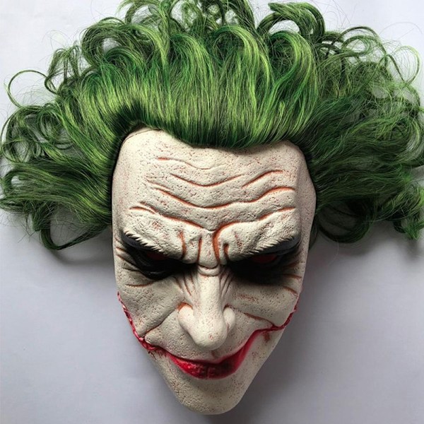 Joker Cosplay Maske Halloween Kostumer Prop Skræk Klovn The Dark Knight Maske