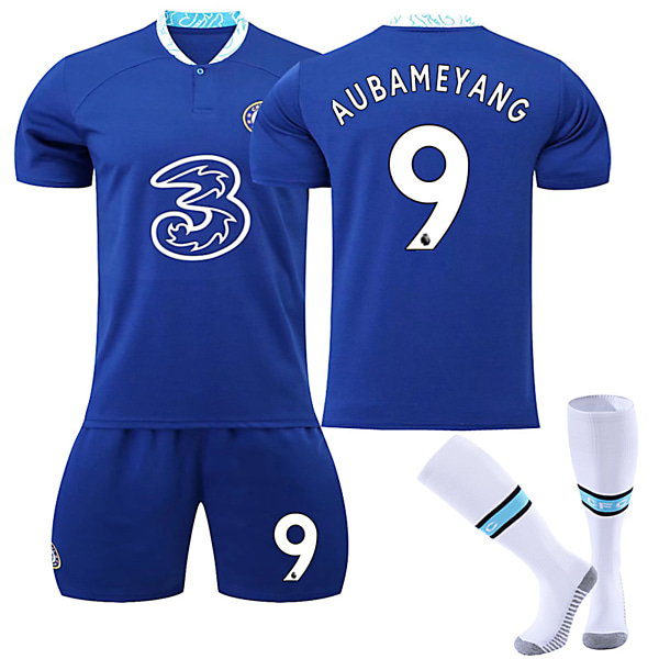 22/23 Ny säsong Hem Chelsea F.C. AUBAMEYANG Nr 9 Barn Jersey-paket Barn-28