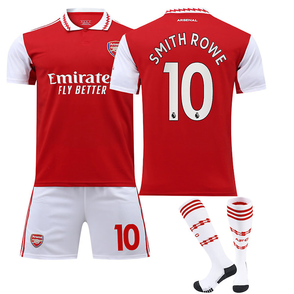 22/23 Ny sæson Hjem Arsenal F.C. SMITH ROWE Nr 10 Børnetrøje-pakke Barn-28