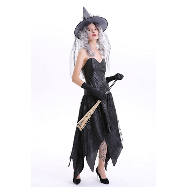 Pääsiäisen Halloween-asu Musta Cosplay-asu Vampyyri Demoni M