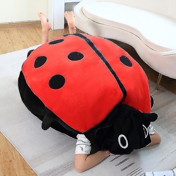 100cm Bærbar Insektplysj Leke Marihøne Fylt Pute Morsom Fest Cosplay Dukke Fylt Myk Plysj Sovepute Barnepresenter (FMY) RTX 100cm