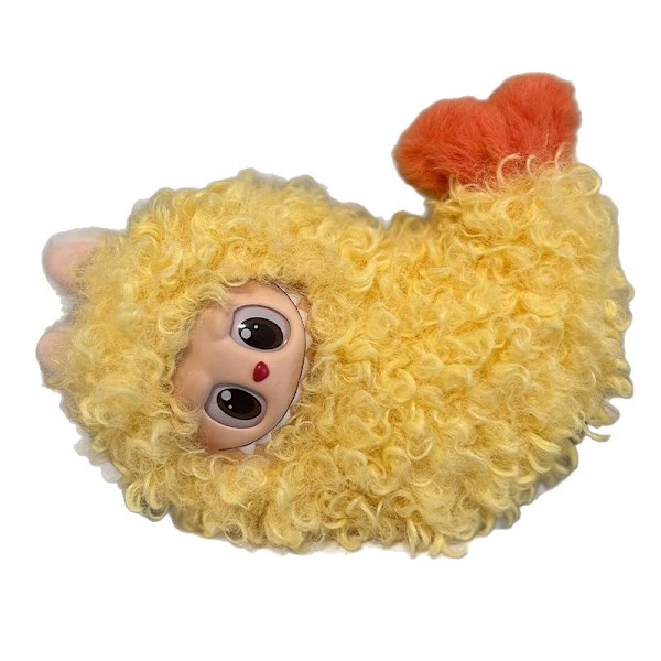 /NN/Lämplig för första/tredje generationen av LABUBU söta kläder, friterade räkbebiskläder (docka ingår ej Fried Shrimp Dress (Curved)