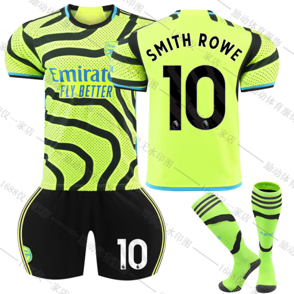 23/24 Ny säsong Borta Arsenal F.C. SMITH ROWE Nr 10 Barn Jersey-paket Barn-20