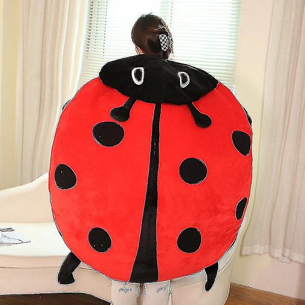 100cm Bærbar Insektplysj Leke Marihøne Fylt Pute Morsom Fest Cosplay Dukke Fylt Myk Plysj Sovepute Barnepresenter (FMY) RTX 100cm