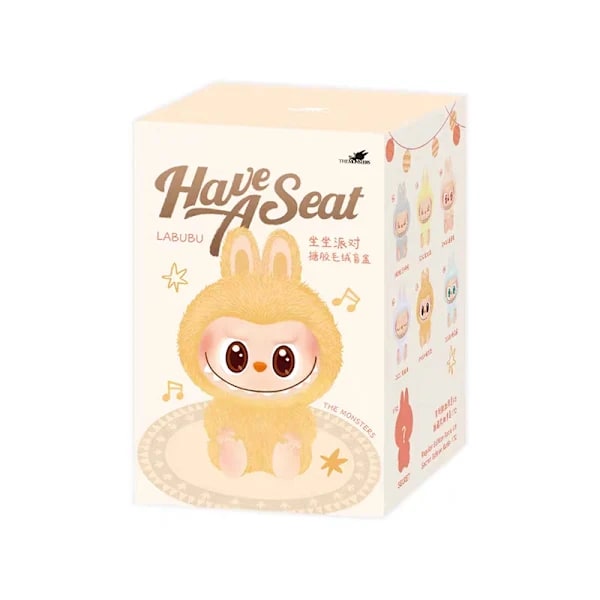 2024 Pop Mart Labubu the Monsters Hae a Seat Plysjdukke Spesifikk Stil - Uoffisiell Ekte DADA
