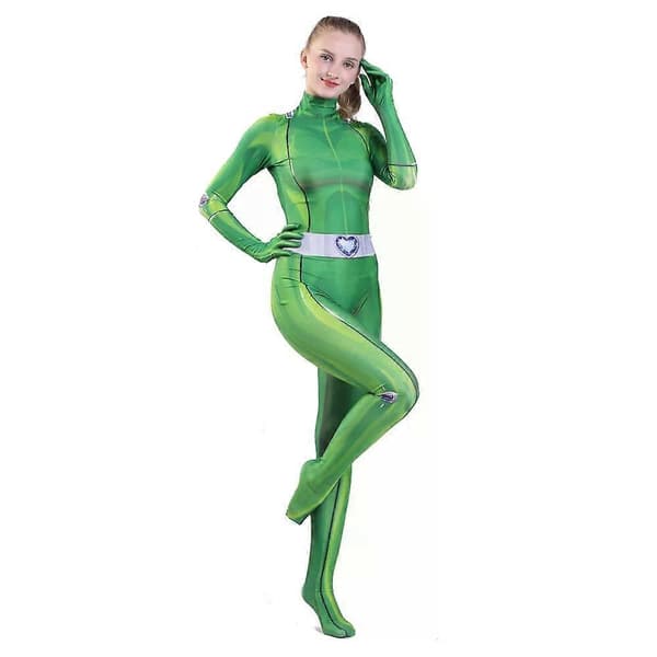 Totally Spies Cosplay Bodysuit til voksne og børn Grøn z Green M