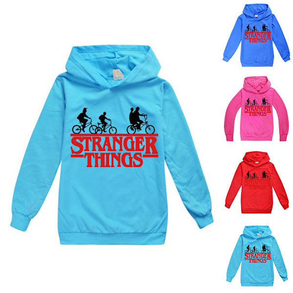 Stranger Things Kids Pojkar Print Hoodie Jumper Sweatshirt k Red Red 150cm