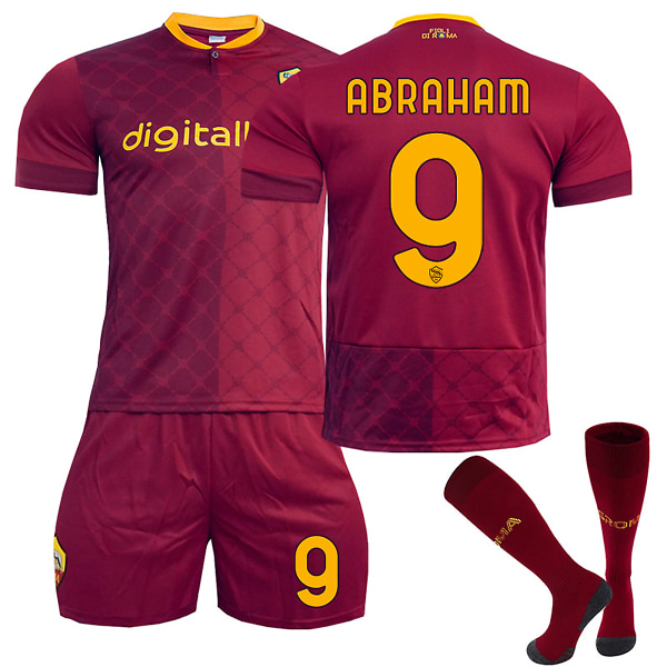 22/23 Uusi kausi Koti ASRoma ABRAHAM Nro 9 Lapsen pelipaitapaketti Barn-20