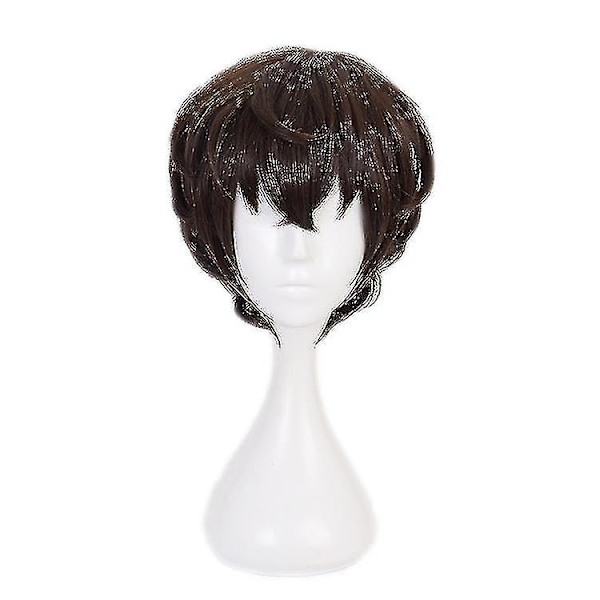 Anime Dazai Osamu Cosplay Kostym Bungo Stray Dogs Cosplay Lång Jacka Kappa Dazai Osamu Peruk Halloween Jul Kostym wig only wig only M