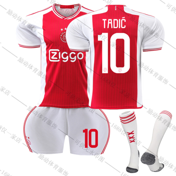 23/24 Ny sesong Hjem Amsterdamsche Football Club Ajax TADIC Nr 10 Barn Jersey-pakke Barn-28