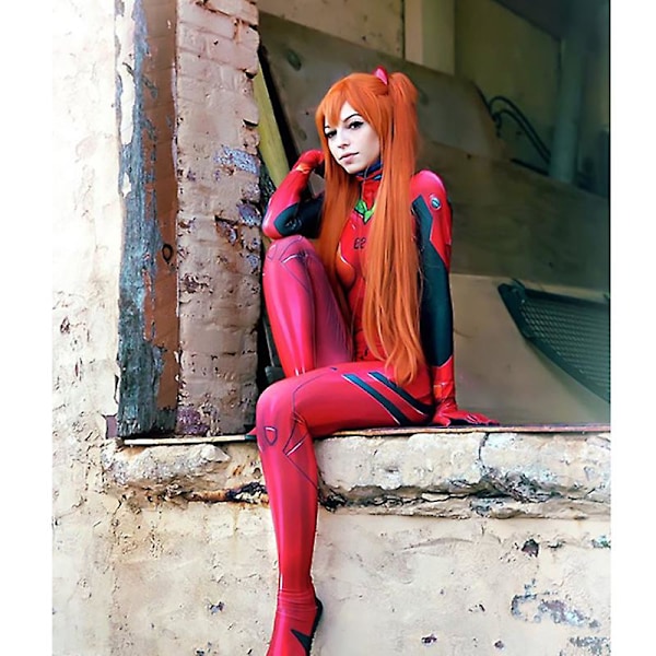 Anime Eva Cosplay-asu Asuka Tights Maillot Ayanami Langley Halloween Partypuku Punainen Red L