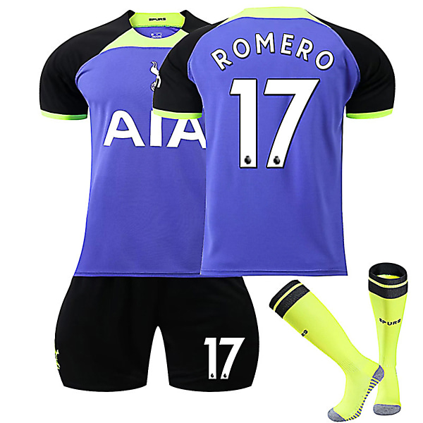 22/23 Ny säsong Borta Tottenham Hotspur F.C. ROMERO Nr 17 Barn Jersey-paket Barn-18