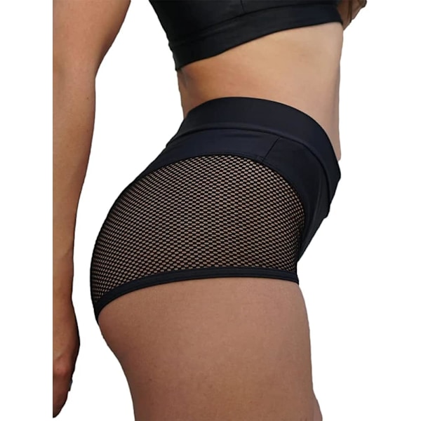 Dame Cut Out Yoga Shorts Crunch Booty Bukser Høj Talje BSSM S