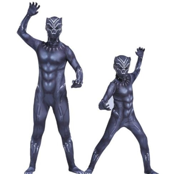 Barns Spider-Man Iron Man kostyme Cosplay Jumpsuit V Panther Panther 130cm
