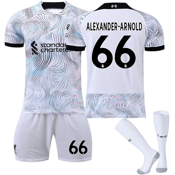 22/23 Ny säsong Borta Liverpool F.C. ALEXANDER-ARNOLD Nr 66 Barn Jersey-paket Barn-26