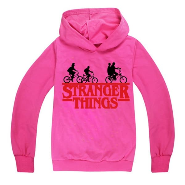 Stranger Things Barn Gutter Print Hettegenser Jumper Sweatshirt k Rose Red Rose Red 160cm