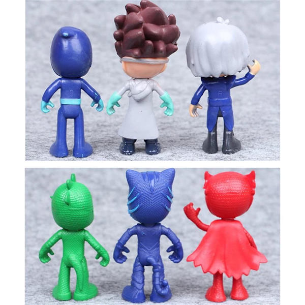 6st/ Set PJ Masker Karaktär Figurer Leksak W Z