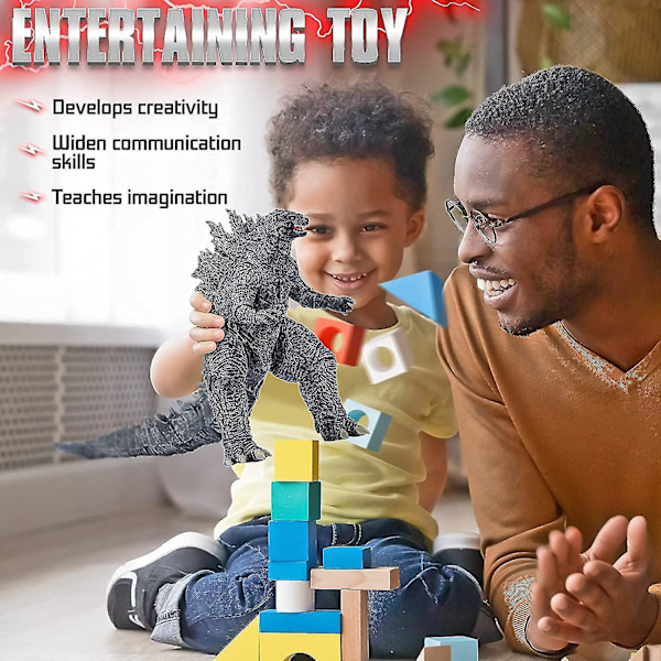 King Of The Monsters Leketøy - Godzilla Actionfigur - Dinosaurleker Godzilla - Filmmonster Serien Godzilla. RTX grey