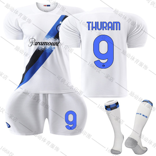 23/24 Ny säsong Borta Inter Milan F.C. THURAM Nr 9 Barn Jersey-paket RTX Barn-18