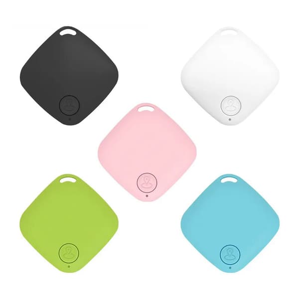 Mini blå Bluetooth GPS-tracker, kompatibel med kæledyr, børn, nøgler, punge og iOS/Android-systemer.