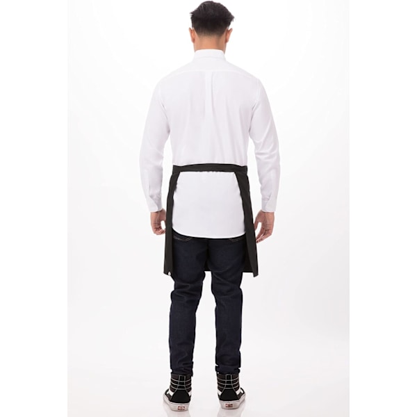 Unisex Halv Bistro Server Forklæde Black
