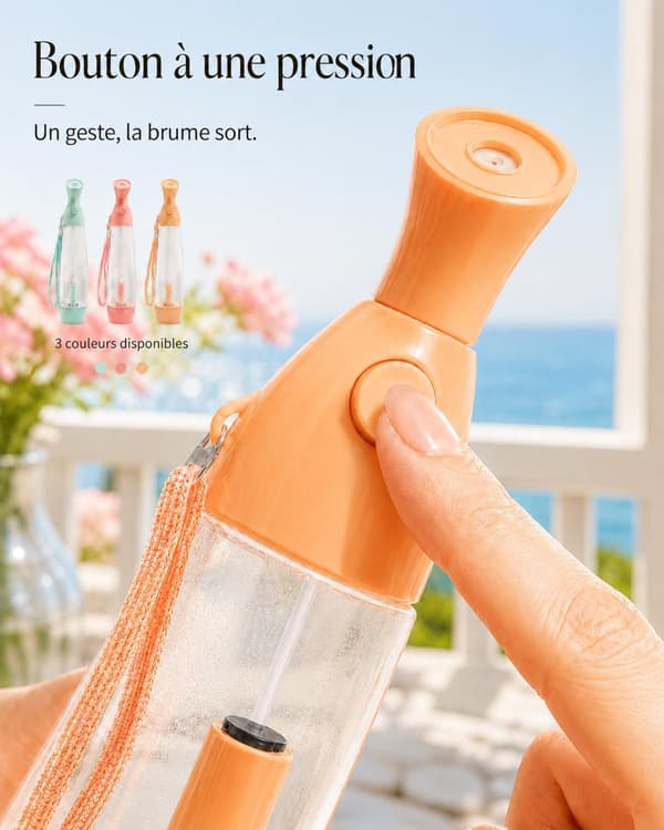 Set med 3 återanvändbara bärbara sprayflaskor, handhållen ansiktsspray med handledsrem, för resor och sommar