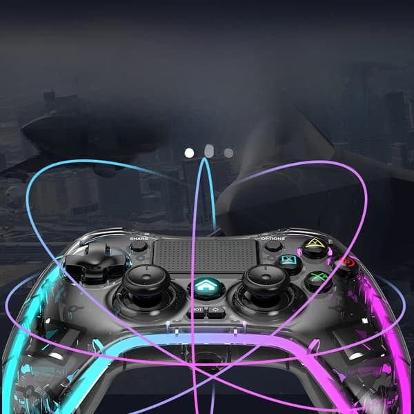 P05 Trådløs Controller med PS4, seks akser rotation, programmerbare knapper, kompatibel med PS3, PC, iOS, Android