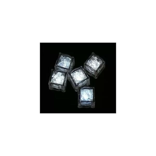 Solcellelampe, solcelle isterningelys, LED isterningeform til 12 LED isterninger, syv farver