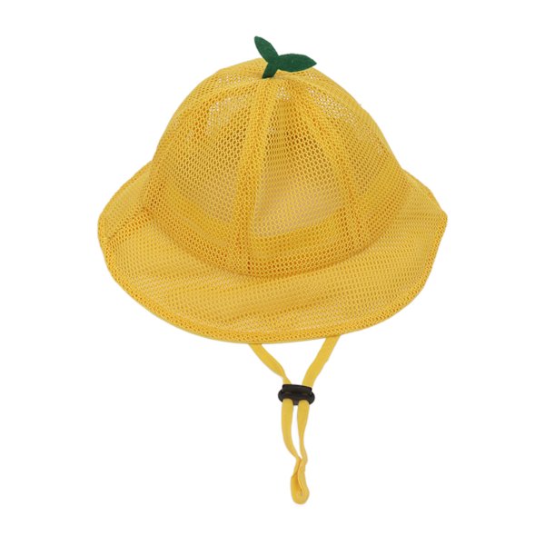 Barnens hinkhatt justerbar rep söt mesh andningsbar sommar solhatt gul yellow