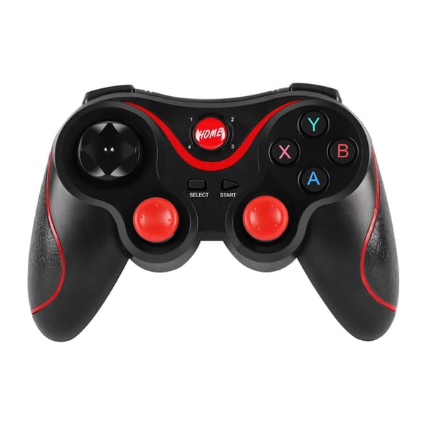 Sort Trådløs Bluetooth Spilcontroller, Kompatibel med PC, Android TV-boks, PS3 og Tablet-enheder
