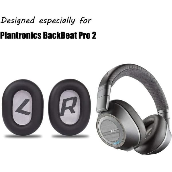 Erstatningsøreputer kompatible med Plantronics Backbeat Pro 2 Bluetooth trådløse støydempende hodetelefoner (brun)
