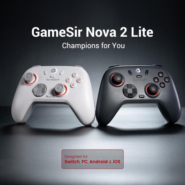 GameSir Nova Lite 2 Trådløs PC-kontroller med Hall Effect-joysticker og -triggere, 2,4G og kablet 1000Hz pollingfrekvens, omprogrammerbare knapper - Kompatibel