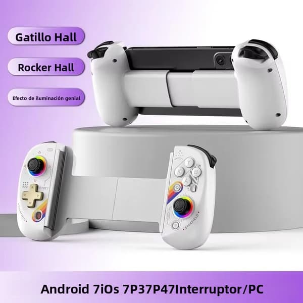D8 Grå RGB Trådløs Tablet Controller Kompatibel med Switch, Android & iOS