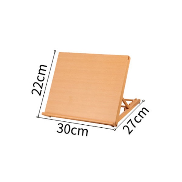 Premium-Beech - Puutaulu Monitoiminen Piirustuslevy Teline - Taittuva, Säädettävä 30 * 22cm Mäntydetaljeilla Taiteilijoille