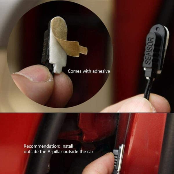 Grønt digitalt termometer, ur, bilvoltmeter, 4-i-1 alarm, spændingsovervågning, LCD-baggrundsbelysning, display